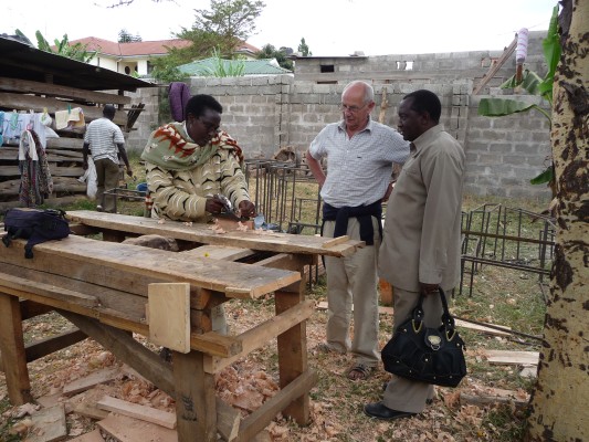 Carpentry work at Tuishime School